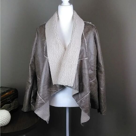 Forever 21 open front drape jacket Sz L - Picture 2 of 9